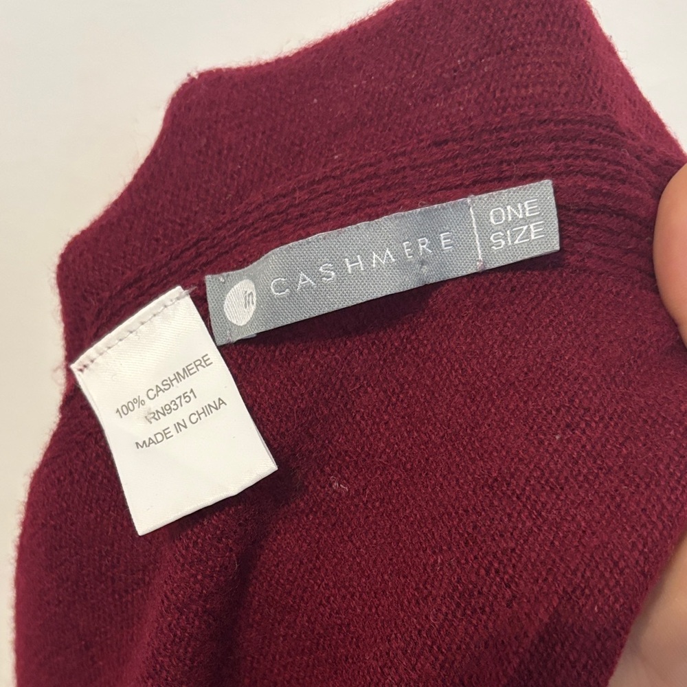 Cashmere Women's Rich Burgundy Shawl
